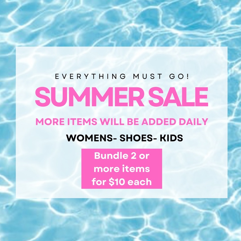 Summer sale! I want to empty my closet